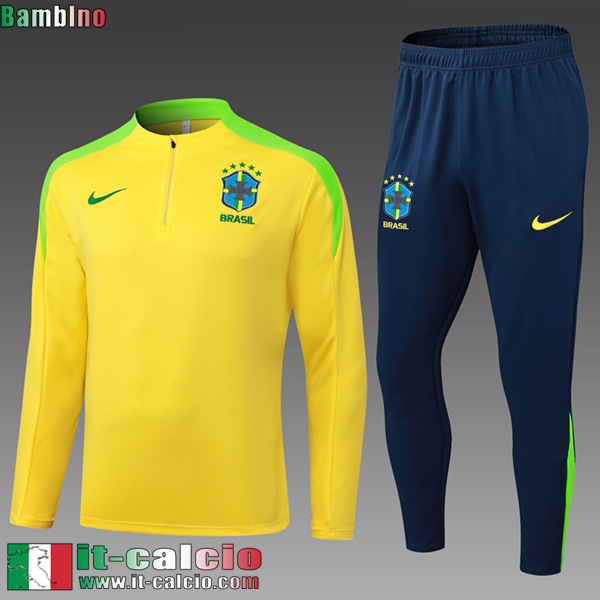 KIT:Tute Calcio Brasile Bambini 26 27 C1135