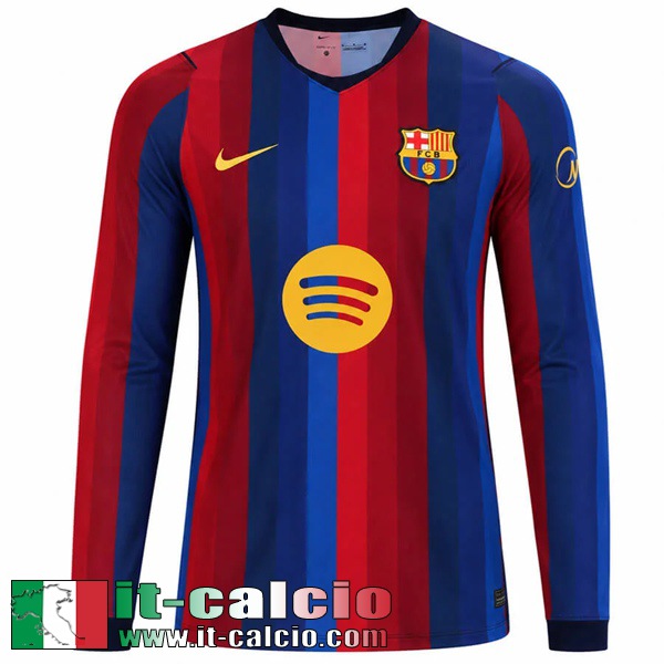 Maglie Calcio Barcellona Prima Uomo Maniche Lunghe 26 27