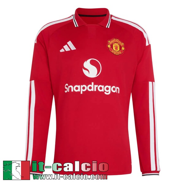 Maglie Calcio Manchester United Prima Uomo Maniche Lunghe 26 27