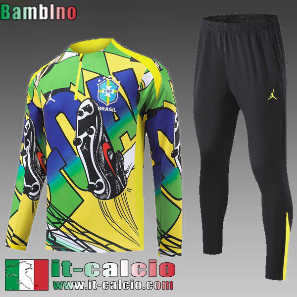 KIT: Tute Calcio Brasile Bambini 26 27 C1179