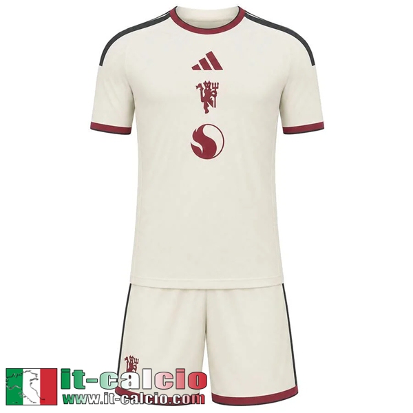 Maglie Calcio Manchester United Terza Bambini 26 27