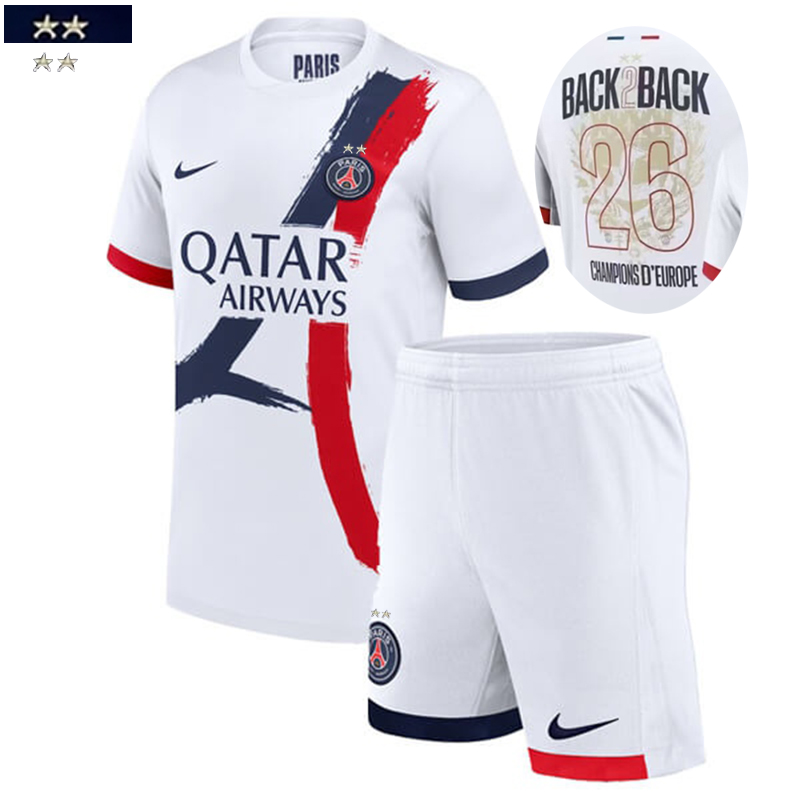 Maglie Calcio PSG 26 # Champions BACK2BACK Seconda Bambini 25 26
