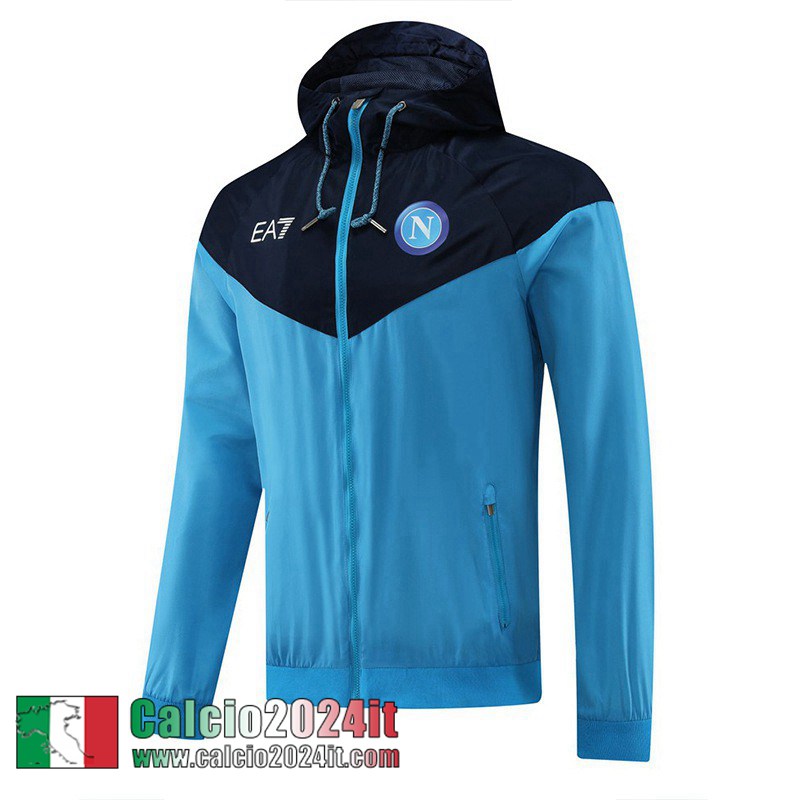 Napoli Giacca a vento Cappuccio blu Uomo 22 23 WK200