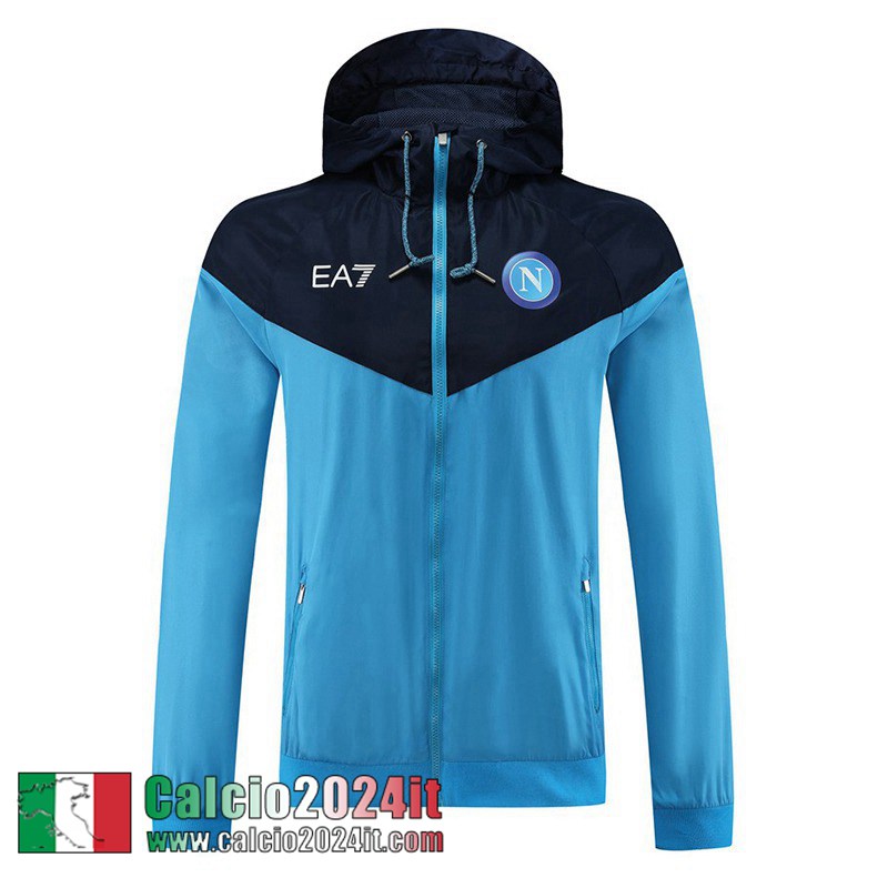 Napoli Giacca a vento Cappuccio blu Uomo 22 23 WK218
