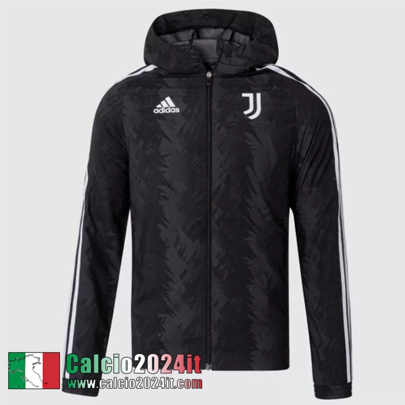 Juventus Giacca a vento Cappuccio Nero Uomo 22 23 WK234