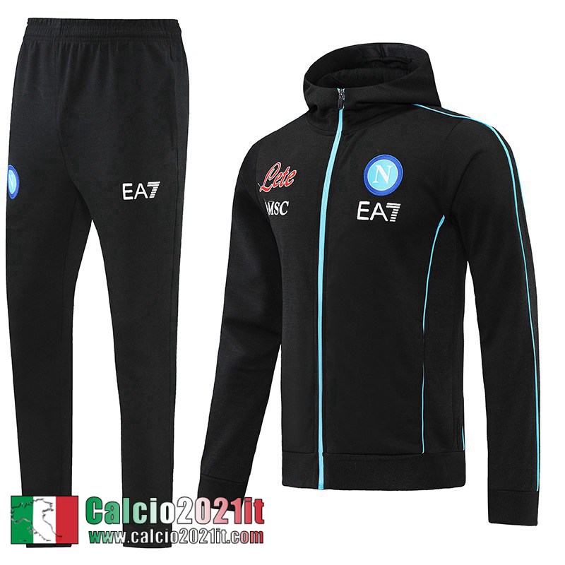 SSC Napoli Full Zip Hoodie - Giacca Nero Uomo 2022 2023 JK322