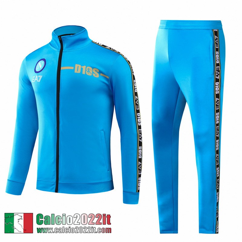 Napoli Full Zip Giacca blu Uomo 2022 2023 JK435