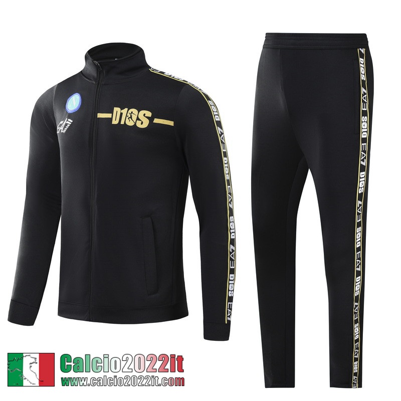 Napoli Full Zip Giacca Nero Uomo 2022 2023 JK436