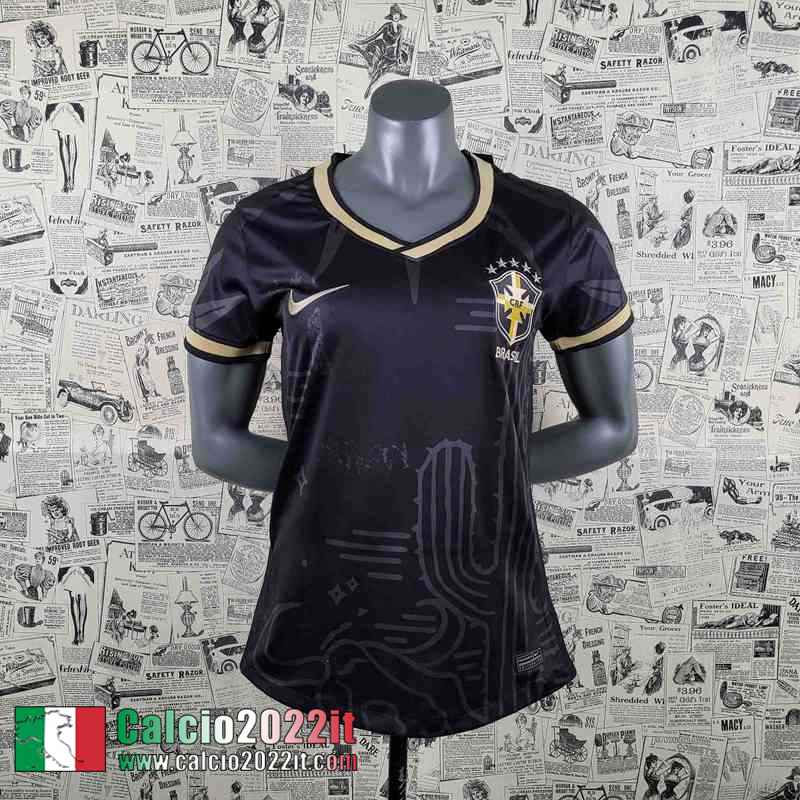 Brasile Maglia Calcio Nero Donna 2022 2023 AW16