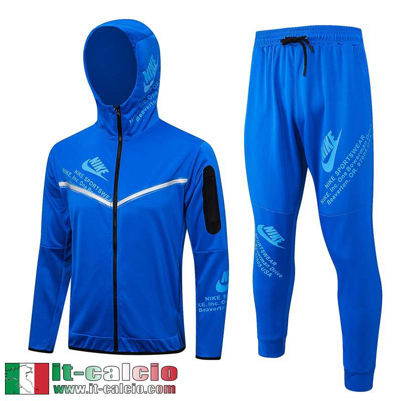 Sport Full-Zip Giacca Cappuccio blu Uomo 2023 2024 JK778