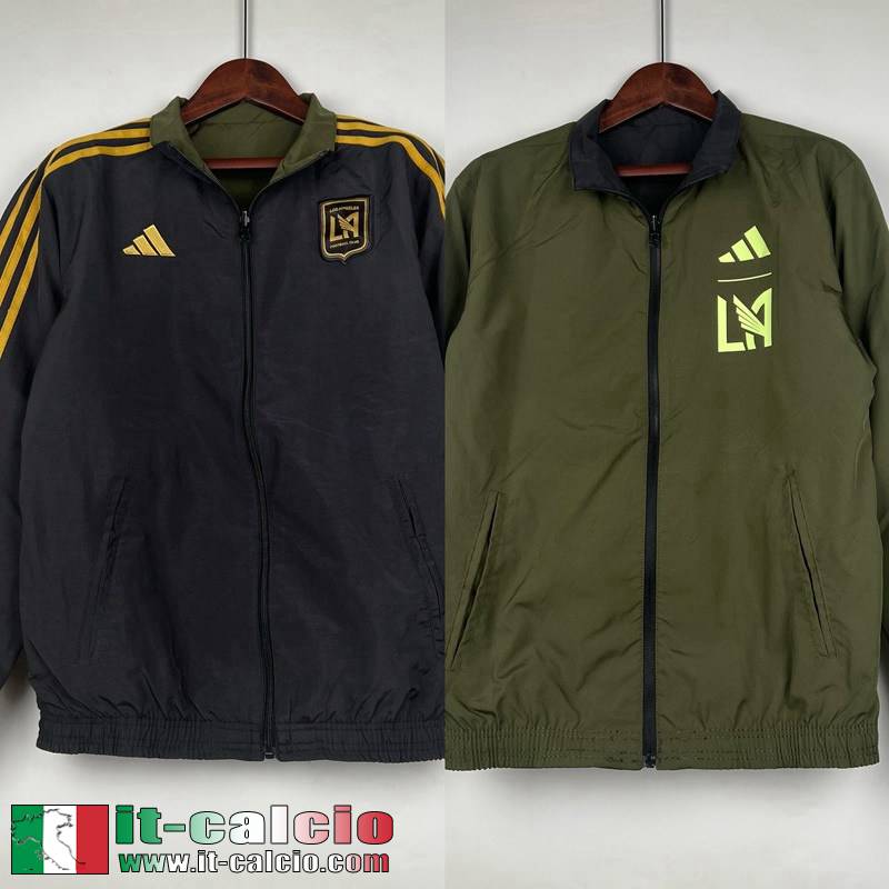 Los Angeles Giacca A Vento Reversible nero verde Uomo 2023 2024 WK533